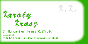 karoly krasz business card